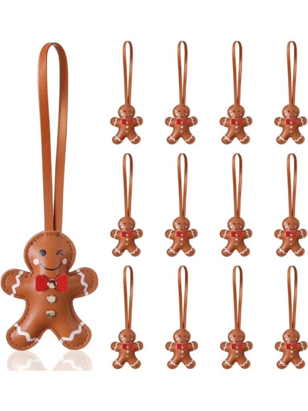 12 Pcs Stylish Leather Purse Charms - Unique Handbag Accessories for Fashion